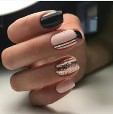 Black And Rose Gold Nails Design Pink Black Nails Rose Gold Nail Designs 2018 Nail Art Designs Ideas Easy Tips Pictures Fall Acrylic Nails Elegant Nails Luxury Nails