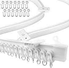 Amazon Com Urbanred Flexible Bendable Ceiling Curtain Track 5 Meters 16 4ft Ceiling Track Ceiling Mount For Curtain Rail With Track Curtain System Rv Curtain Track Room Divider Ceiling Track For Curtains Home