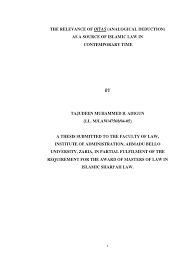 It means to conclude general principle from quraan and sunnah to generalize the versus or hadith. Relevance Of Qiyas In Islamic Law In The Contemporary World Hadith Quran