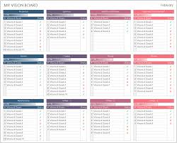 Vision Board Excel Template Etsy In 2020 Excel Templates Planner Template Templates