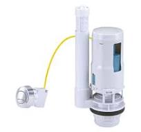 Toilet Dual Flush Valve with Push Button, Toilet Flush System Replacement  Adjustable Universal 1.5" or 2" Outlet 300mm Cable Cistern Flush ...