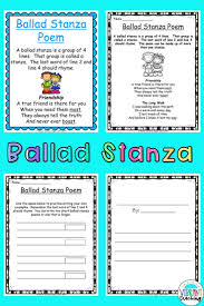 Ballad Stanza Poems For Kids Ballad Poem Poetry For Kids Poem Activities