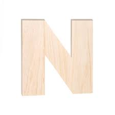 Darice 8 In H Wooden Letter N In Unfinished Wood 30051964 The Home Depot