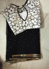 Black And Gold Combination Blouse Designs Black Saree With White Blouse Such A Lovely Elegant Combination Saree Designs Pearl Work Saree Trendy Blouse Designs