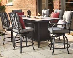 Faux concrete fire table 99cm (39 in) in diameter 65,000 btu heat output Patio Dining Furniture Canadian Tire