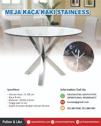 Sekrang ini, yang sedang booming banget meja makan yang terbuat dari full jati utuh dengan sedikit polesan untuk. Jaya Stainless