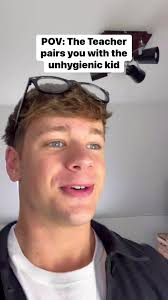 Teacher pairs you with the unhygienic kid 😅 #comedy #school #relatable  #childhood #xyzcba
