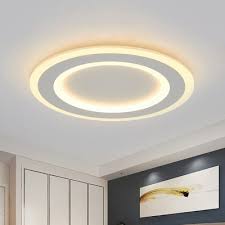 Check out our flush mount ceiling light selection for the very best in unique or custom, handmade pieces from our lighting shops. Halo Ring Flush Mount Lamp Simplicity Frosted Acrylic White Led Ceiling Light Fixture In Warm White Light Takeluckhome Com
