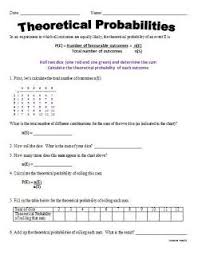 Ins Pi Re Math Theoretical Probability Ready To Go Activity With Dice Theoretical Probability Probability Worksheets Probability Lessons