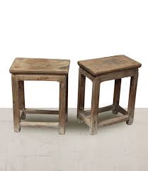 Lot De 2 Tables Chevet Vintage Bois Brut 41x24xh50cm Piece Unique Petite Lily Interiors