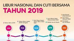 Awal bulan ramadhan 2019 untuk ormas islam muhammadiyah melalui metode hisabnya sudah melakukan penetapan pada hari senin tanggal 6 mei dan lewat majeis tarjih muhammadiyah mereka sudah menentukan lebaran idul fitri. Cuti Bersama Lebaran 2019 Jadwal Libur Bagi Pns Pada Ramadhan 2019 Berikut Rinciannya Lengkapnya Tribunstyle Com