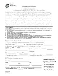 Fillable Online Quest Diagnostics Authorization Form Discovery Resource Fax Email Print Pdffiller