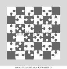 Black And White Puzzle Game 36 Black White Pieces Background Puzzle Jigsaw Banner Vector Illustration Template Puzzle Game Mosaic Tiles Puzz Puzzle Pieces Puzzles For Kids Background