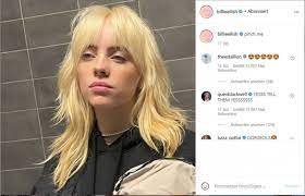 Billie eilish ist jetzt blond. Billie Eilish Farbt Sich Die Haare Blond Und Knackt Instagram Rekord Stern De