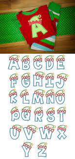 Elf Hat Applique Alphabet Machine Embroidery Designs Projects Machine Embroidery Designs Machine Embroidery Projects