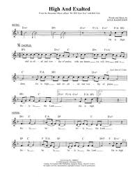 High And Exalted Bob Fitts Sheet Music Digital Sheet Music Lead Sheet Sheet Music