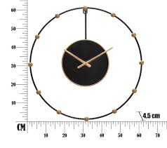 3 creazioni proposte da grandi designer. Grande Orologio Da Muro Design Minimal Nero E Oro