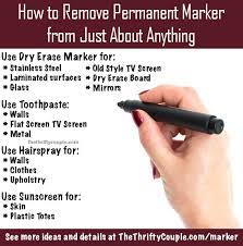 How do you get permanent marker off of something? How To Remove Permanent Marker From Just About Anything The Thrifty Couple