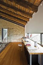Dark oak and mission oak. Modern Rustic Office Interior Design Interior Inspiration