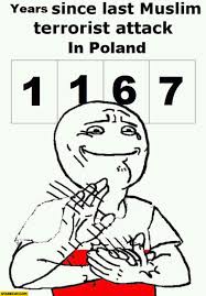 Todays weather in northern poland 8h apart. 1167 Years Since Last Muslim Terrorist Attack In Poland Meme Clapping Hands Starecat Com