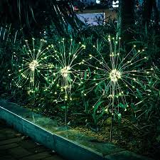 Diy outdoor solar lighting using rope solar light and rustic wire this is a simple project; Outdoor Solar Garden Lights 120 Led Solar Powered Decorative Stake Landscape Light Diy Flowers Fireworks Stars For Walkway Pathway Backyard Christmas Party Decor 2 Pack Warm White Walmart Canada