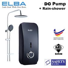 Heat pump water heaters work in all weather climates, including cold weather regions. Elba Rain Shower Water Heater With Dc Inverter Pump Black Ewhr E3885dc Gb Shopee Malaysia