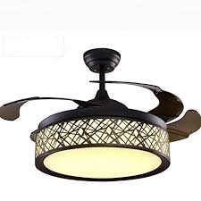 Select a light fixture that matches the environment where your fan is installed. Lighting Groups Invisible Ceiling Fan Lamp Bedroom Living Room Dining Room Fan Light Simple Modern Home Fan Chandelier 42 Inch Retractable 4 Blades Ceiling Light Fixture With Remote Control Black Buy Online