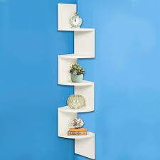 Free shipping, custom made in usa to any size, ships in 10 working days, installation. Wood Corner Mdf Wooden Shelf Wall Mount Zigzag Shape Wall Shelf For Living Room Bedroom Home Decor 5 Tier Rack Shelving Unit Wenge 48a 8a 8 Inches White At Price