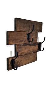 Farmhouse Horizontal Hanging Plank Coat Rack With 3 Heavy Duty Double Hooks Recycled Wood Home Diy Wall Mounted Coat Rack