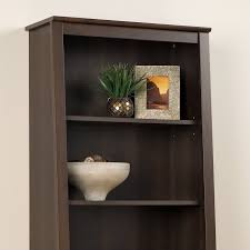 Choose a bookcase with glass doors or cabinet doors depending on what you're looking to store. Prepac Slant Back Bookcase With Shaker Doors In Espresso Esbh 0002 1