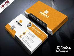 Opposing corners include simple artwork, while contact information is shown off front and center. Free Business Card Psd Template Download Psd