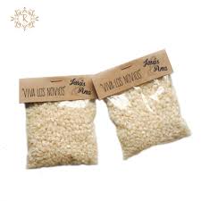 También arroces coloreados en bolsas de kilo, consultanos. Bolsitas Arroz Personalizadas Kraft Tarjetas Kraft