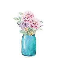 Inkess Flower Art Watercolor Flowers Flowers In Jars