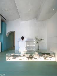 Using cnc technology, the designers created beautifully decorated walls in corian and used art work by katrin olina which they printed with sgx. Waterfrom Design Gives Aqua Health Clinic In Beijing An Edgy Aesthetic Interior Design Magazine