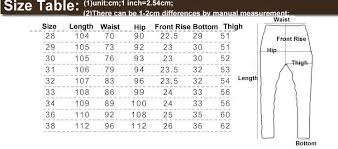 Mens Pants Size Chart Mens Pants Size Chart Mens Pants