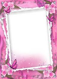 Beautiful Pink Transparent Frame With Roses Flower Frame Wedding Frames Boarders And Frames