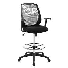 Intrepid Mesh Drafting Chair Black Drafting Chair Chair Modway