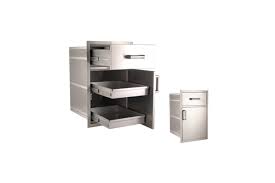 Using a steel frame, each steel kitchen cupboard unit is completely welded at handles and locks are integrated. Stainless Steel Bbq Doors And Storage Systems
