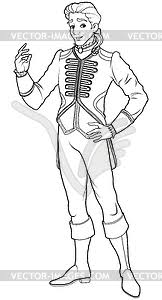 Prince charming coloring pages are a fun way for kids of all ages to develop creativity, focus, motor skills and color recognition. Prince Charming Coloring Page Vector Image