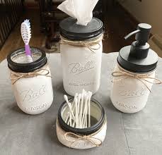 Mason Jar Bathroom Decor Set Mason Jar Bathroom Decor Mason Jar Bathroom Bathroom Decor Sets