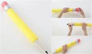 Duct tape art is a creative form that uses tape to put different items together. Learn How To Make Giant Pool Noodle Pencils For Less Than 5