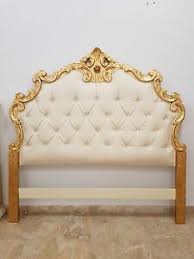 Subito a casa, in tutta sicurezza. Testata Letto Matrimoniale In Legno Barocco Foglia Oro Con Ecopelle E Cristalli Ebay