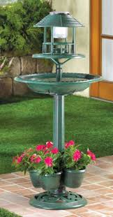 Bird Bath Feeder With Solar Light And Planter Birdbath And Planter Available At Www Debonairhomedecor Com Garden Centerpiece Planter Centerpiece Bird Bath Garden