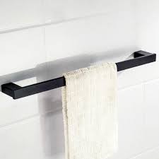 Boatx Porta Asciugamani Di Singolo Da Bagno Nero Opaco In Acciaio Inox 60 Cm Asciugamano Asta Porta As Wall Mounted Towel Holder Black Towels Bathroom Fixtures