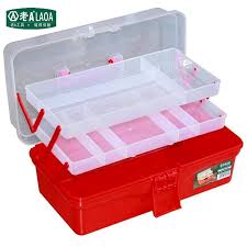 1 pcs laoa transparent folded tool box work box toolbox tools kit workbin for storage toys color coating cosmetic