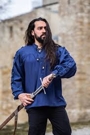 Camicia Medievale Adrian Blu