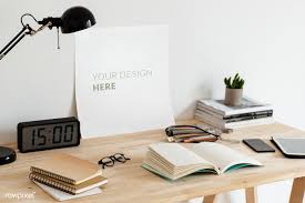 Download Premium Psd Of Paper Mockup On A Desk With Stationery 894859 Paper Mockup Mockup Desk Design Mockup Free