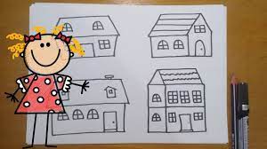كيفية رسم المنازل والبيوت تعلم رسم المنزل والبيت بطريقة سهلة art comics peanuts comics