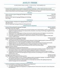 Not all items are necessary, but any. Graduate Student Speech Language Pathologist Intern Resume Example Runnells Specialized Hospital Garfield New Jersey