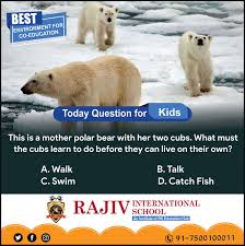 This Is A Mother Polar Bear With Her Two Cubs What Must The Cubs Learn To Do Before They Can Live On Their Own Comments Your Education Today Polar Bear Polar